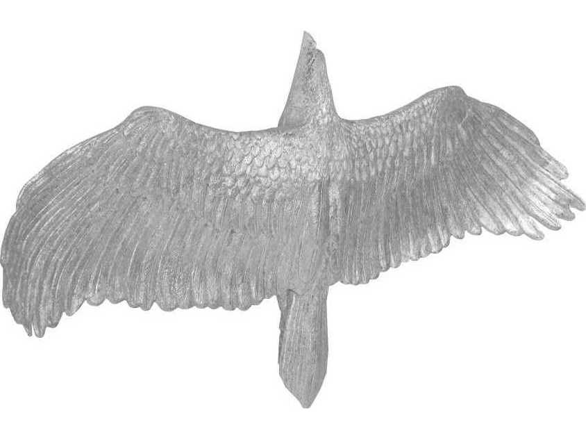 Phillips Collection Silver Leaf 59" Soaring Eagle Metal Wall Art
