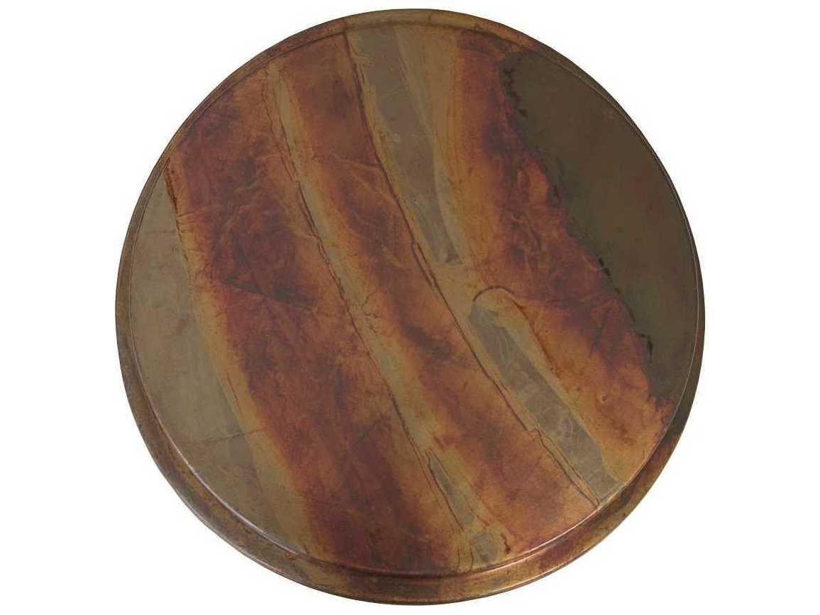 Phillips Collection Round Brown End Table