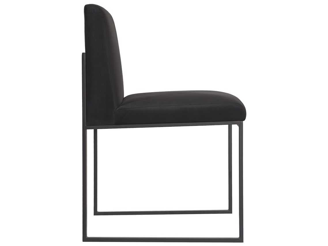 Phillips Collection Black Upholstered Side Dining Chair