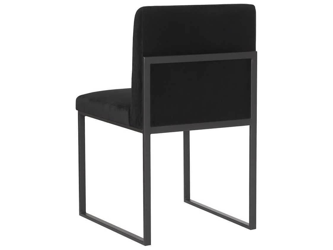 Phillips Collection Black Upholstered Side Dining Chair