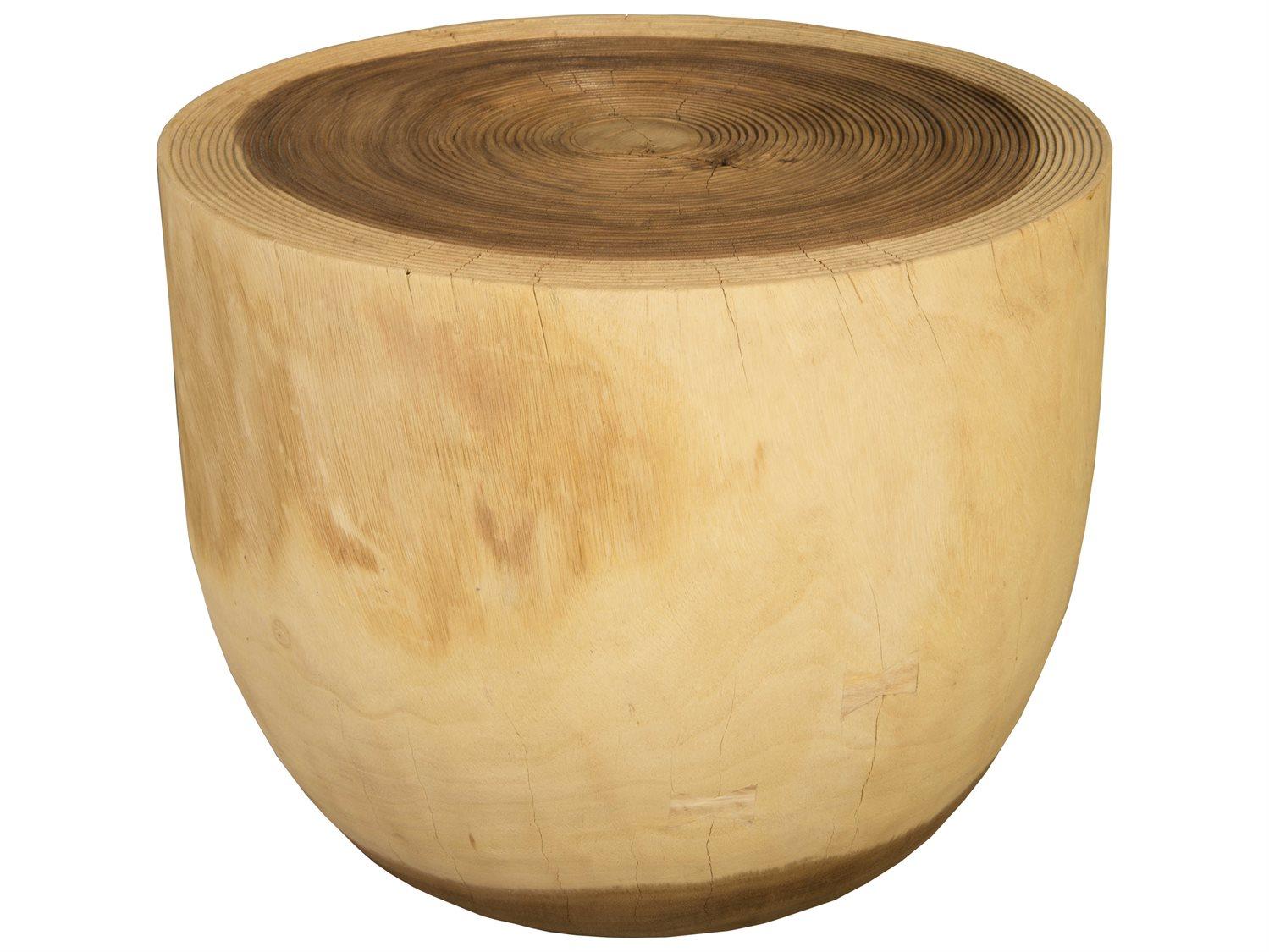 Phillips Collection Round Wood Natural End Table