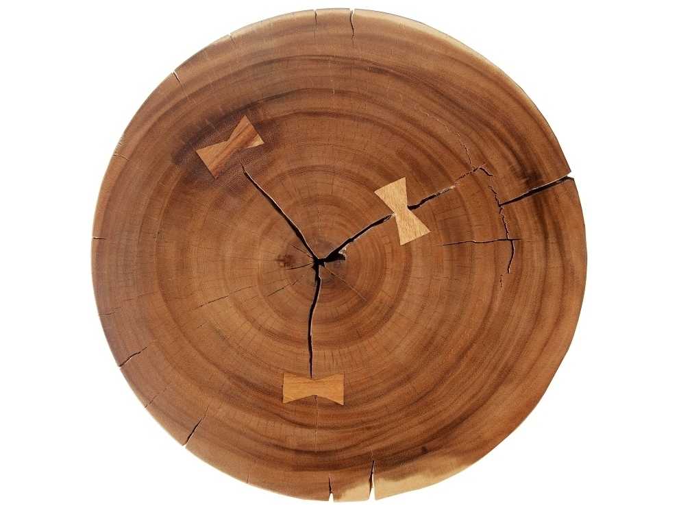 Phillips Collection Round Wood Natural Brown End Table