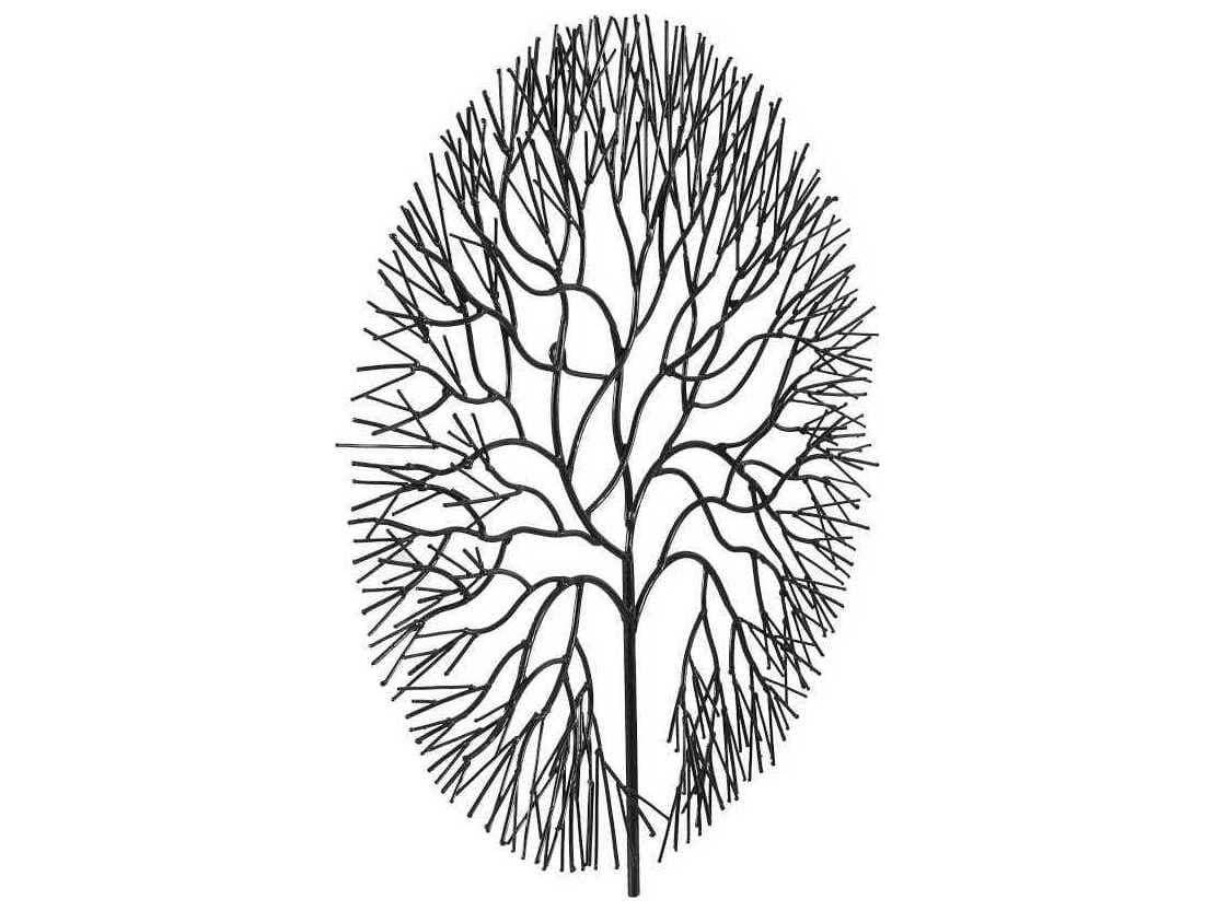 Phillips Collection Black Wire Tree Circular Metal Wall Art