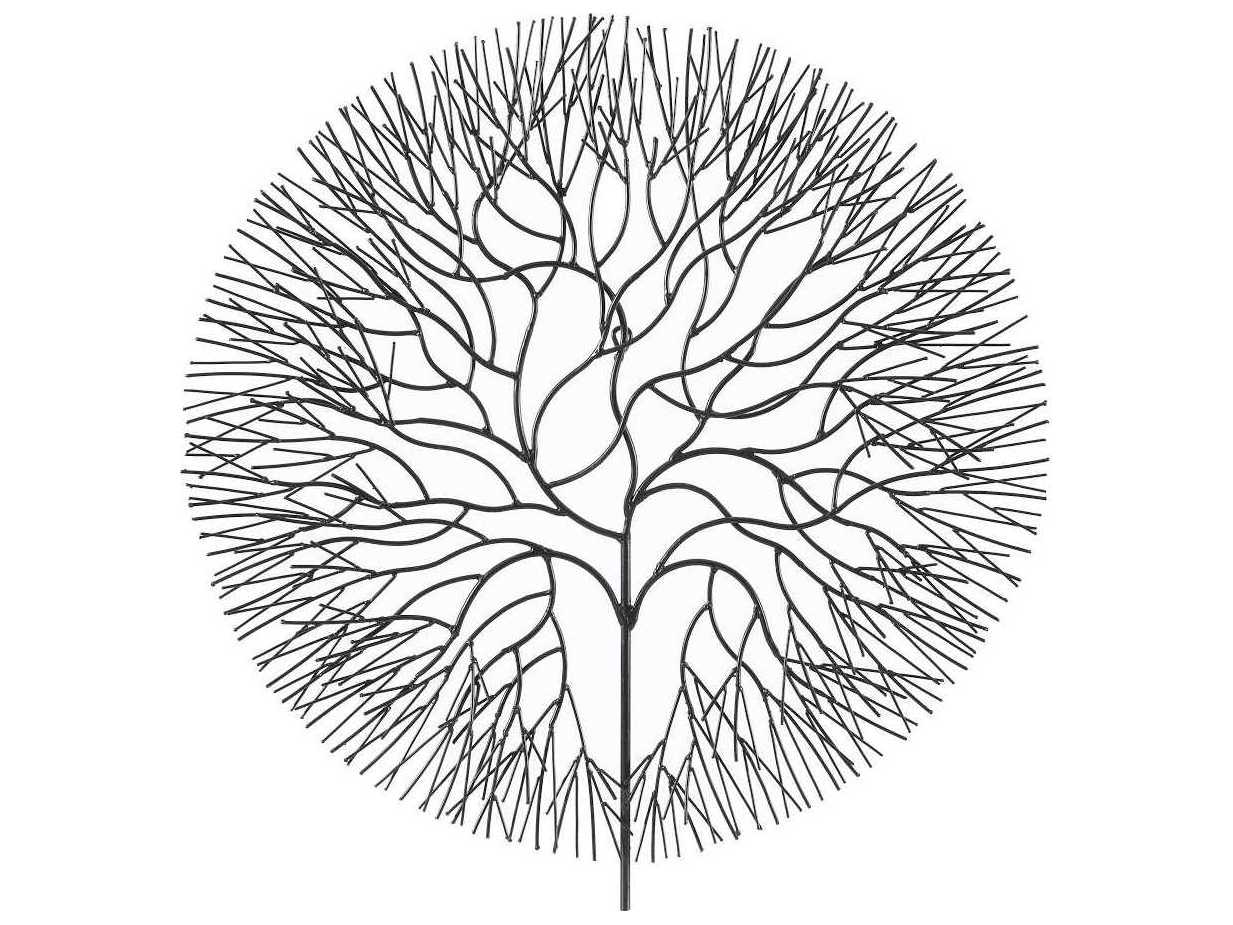 Phillips Collection Black Wire Tree Circular Metal Wall Art