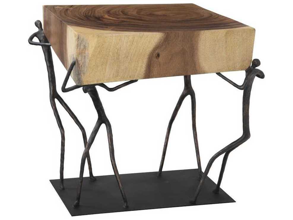 Phillips Collection Square Wood Natural End Table