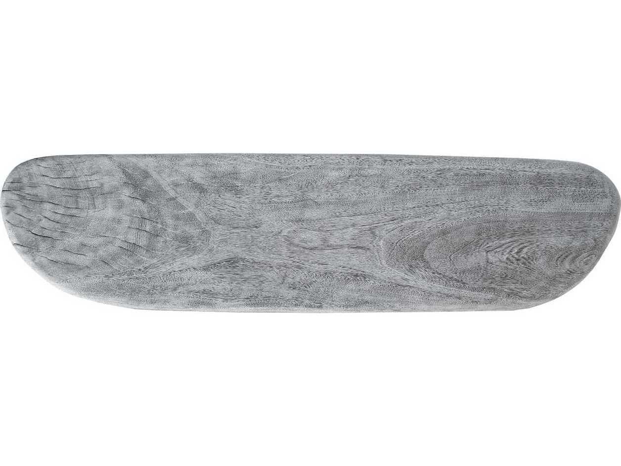 Phillips Collection Rectangular Wood Gray Stone Black Console Table