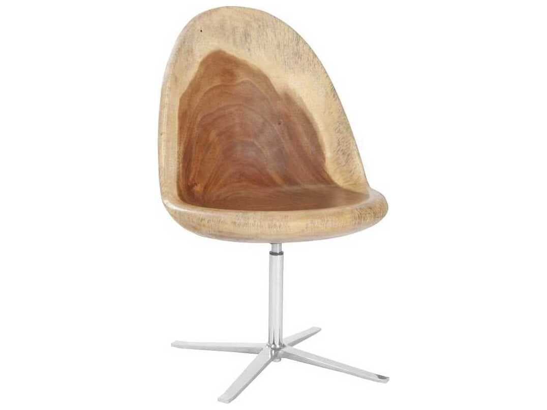 Phillips Collection Smoothed Wood Swivel Office Chair