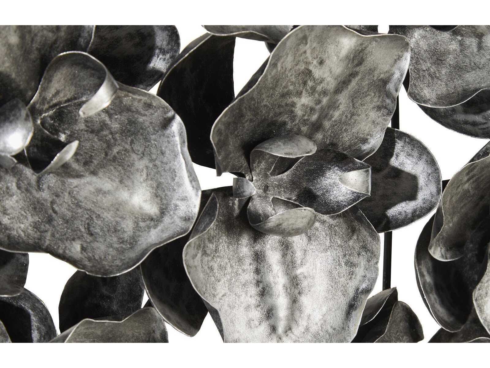 Phillips Collection Orchid Collage Silver/Black Metal Wall Art