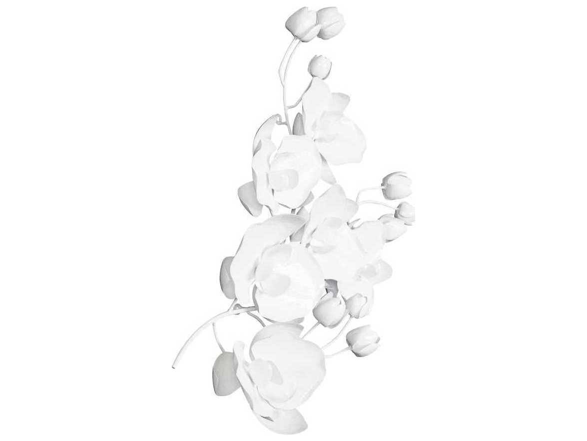 Phillips Collection Orchid Sprig White Metal Wall Art