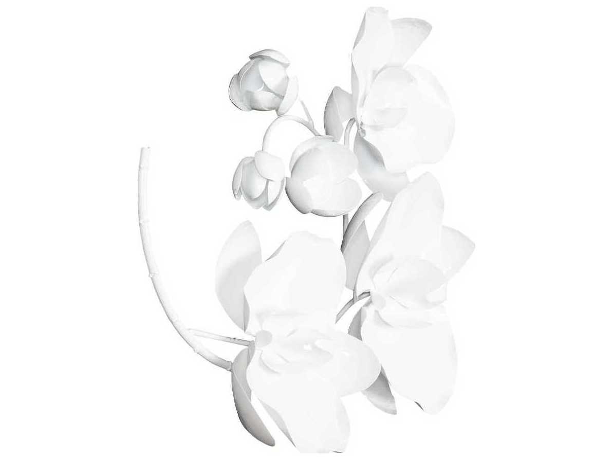 Phillips Collection Orchid Sprig White Metal Wall Art