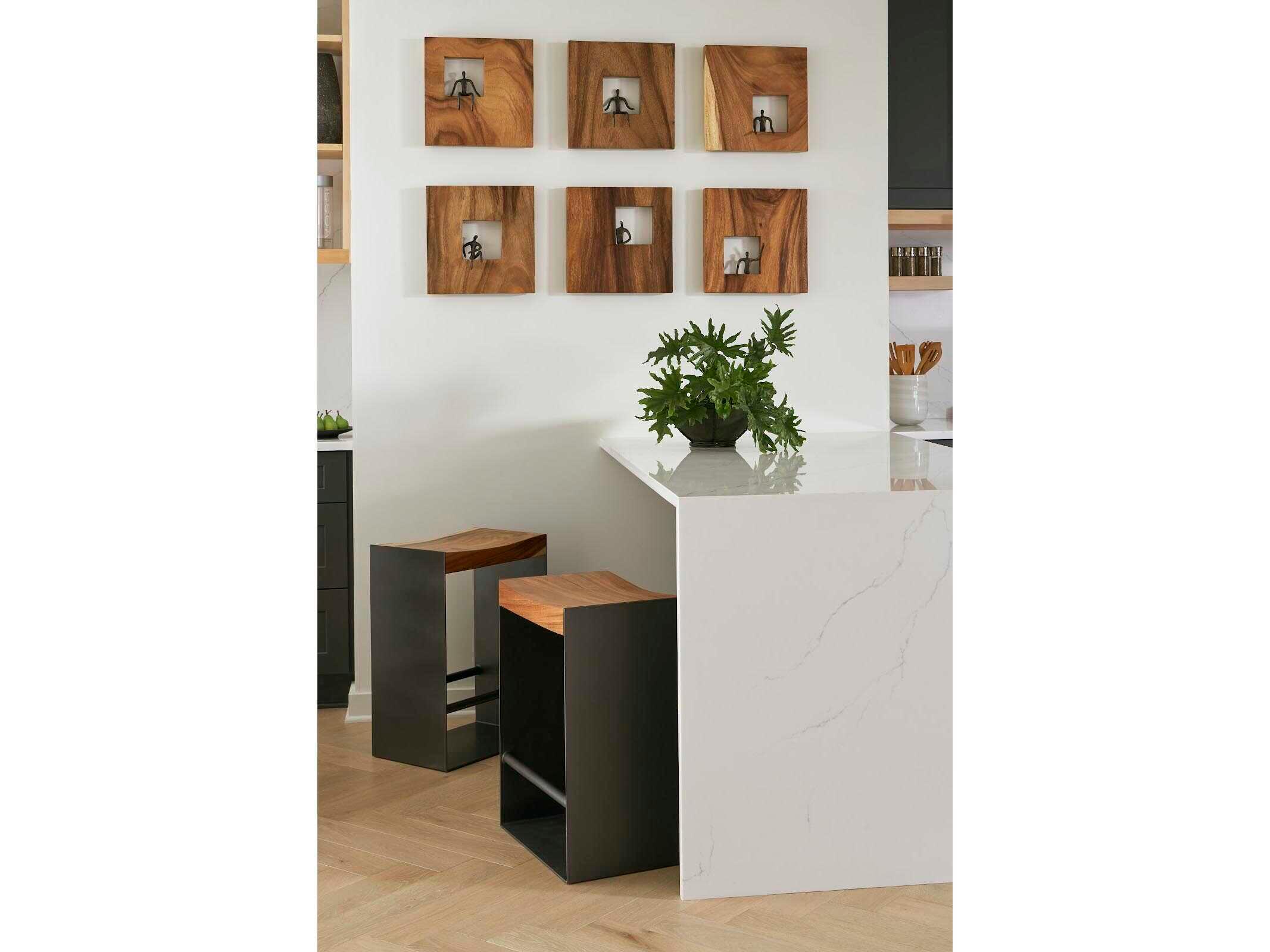 Phillips Collection Atlas Square Metal Wall Art Wood