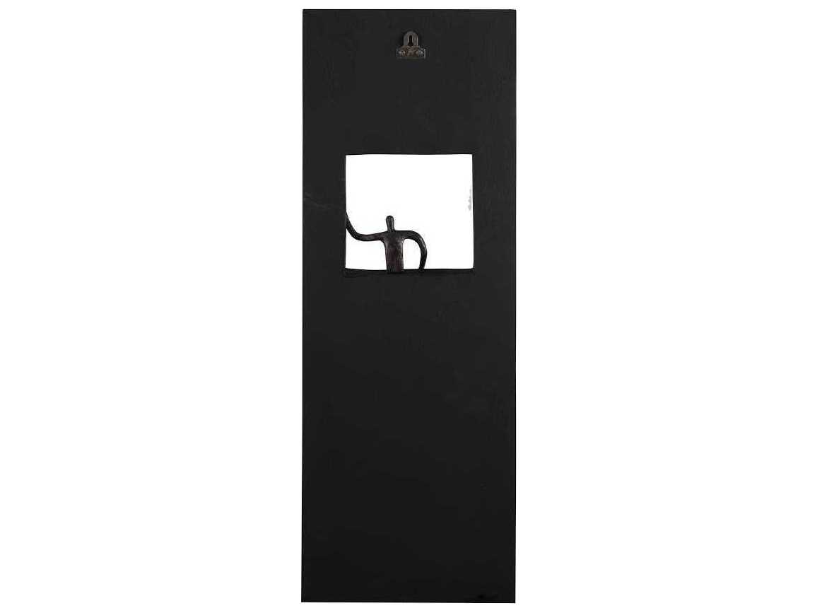 Phillips Collection Atlas Rectangular Black Metal Wall Art Wood