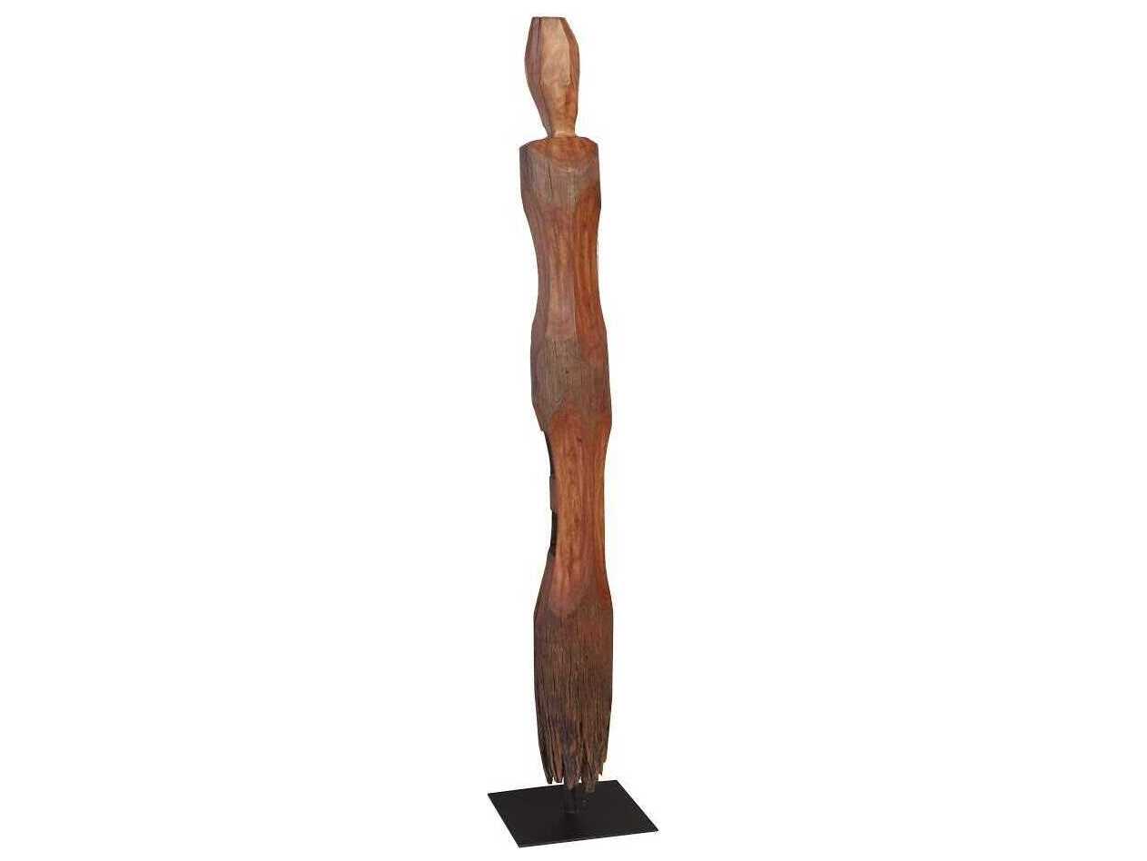 Phillips Collection Brown Black Old Pole Man Statue