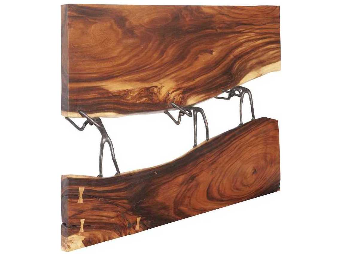 Phillips Collection Atlas River Natural Chamcha Wood Metal Wall Art