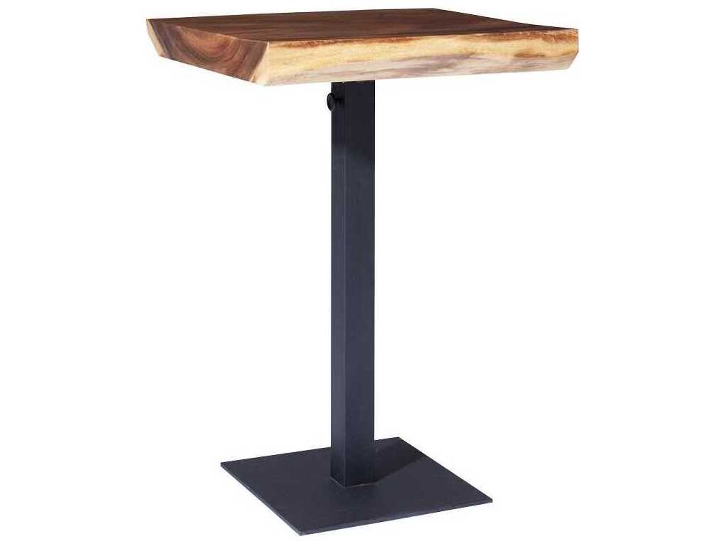 Phillips Collection Natural Black Square Wood Bar Table