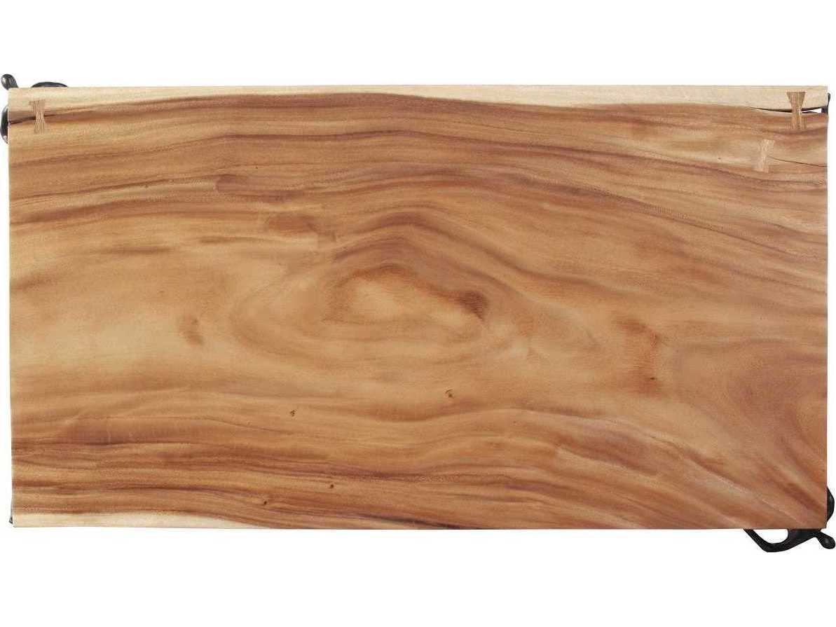 Phillips Collection Rectangular Wood Natural Black Coffee Table