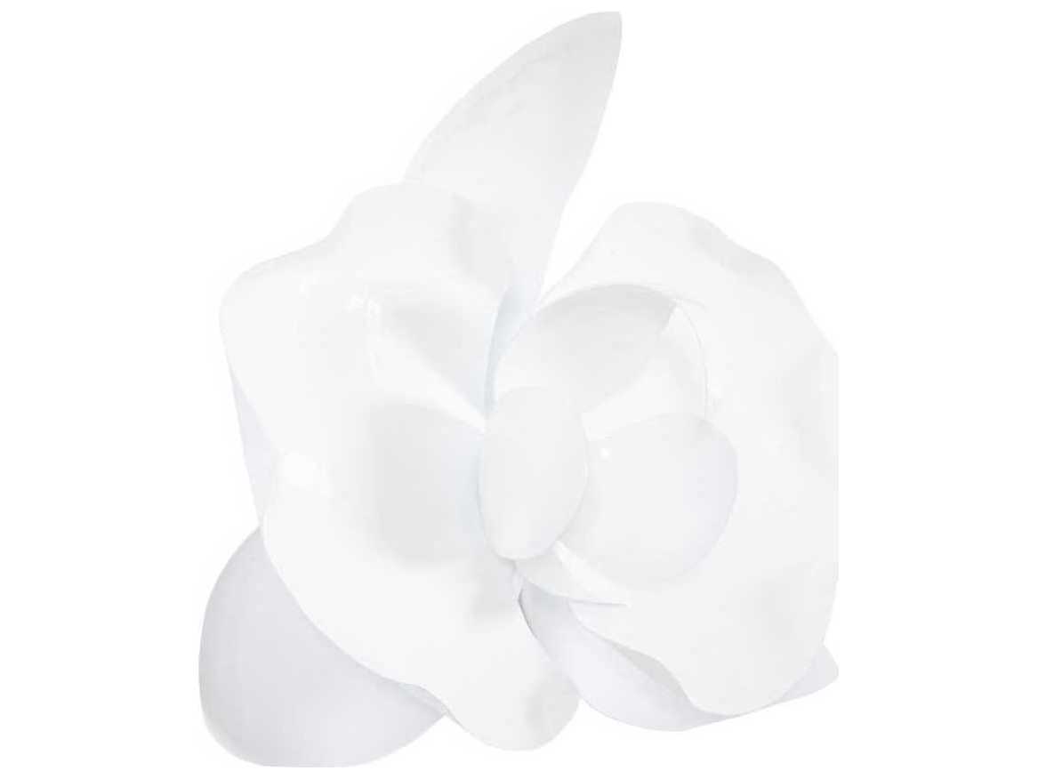 Phillips Collection Orchid Flower White Metal Wall Art