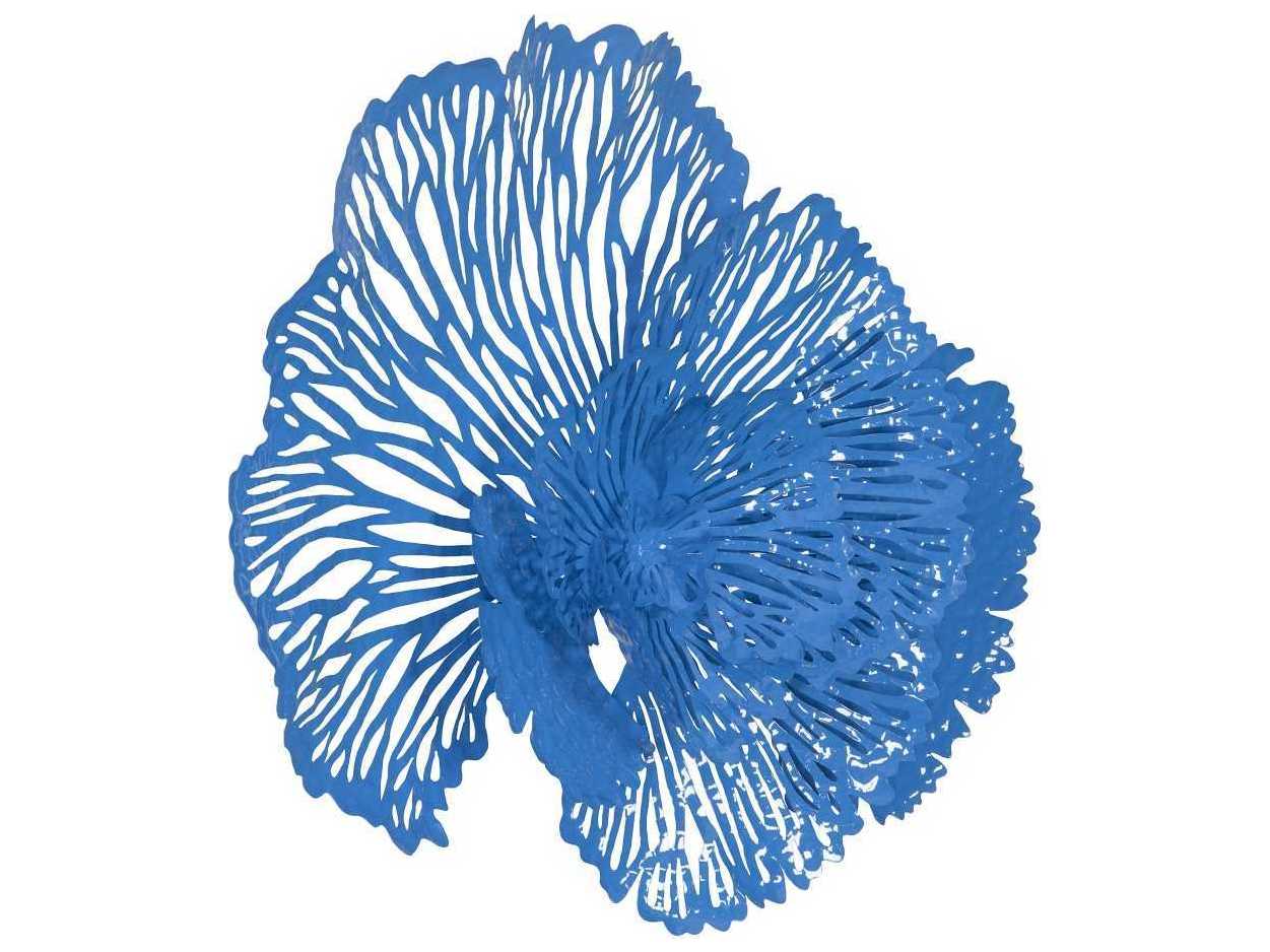 Phillips Collection Flower Blue Metal Wall Art