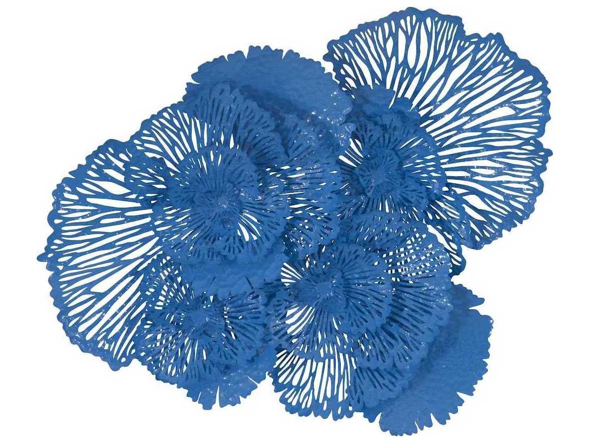 Phillips Collection Flower Blue Metal Wall Art