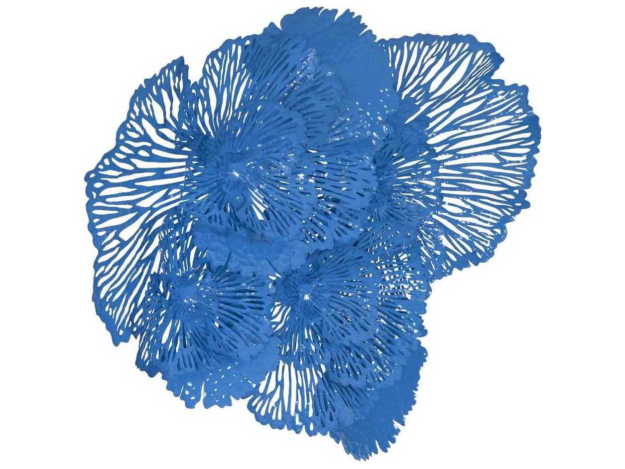 Phillips Collection Flower Blue Metal Wall Art