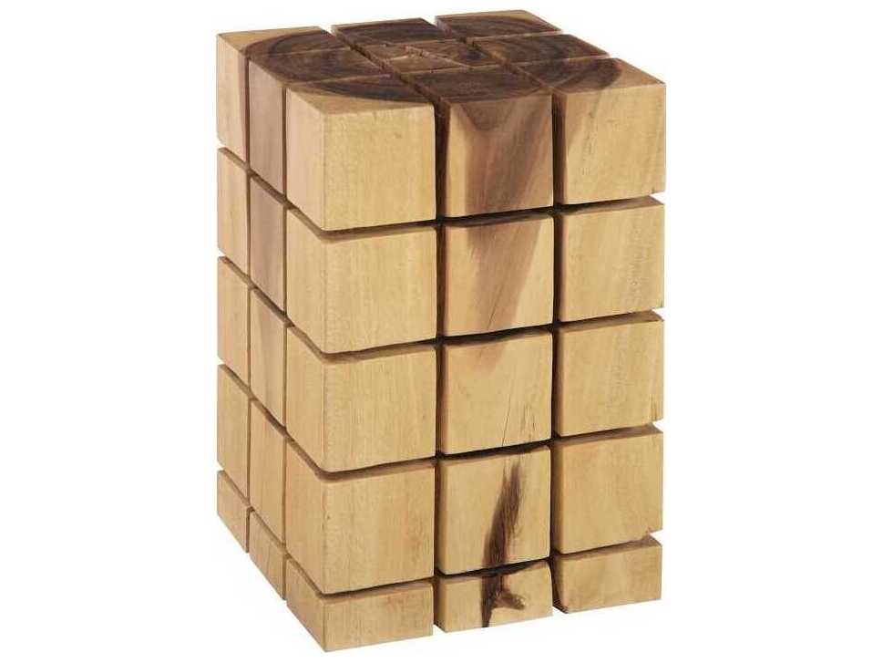 Phillips Collection Sustainable Designs Cubed Natural Brown Accent Stool