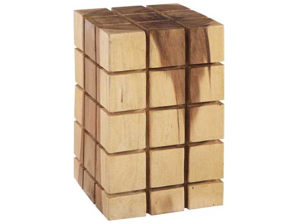 Phillips Collection Sustainable Designs Cubed Natural Brown Accent Stool