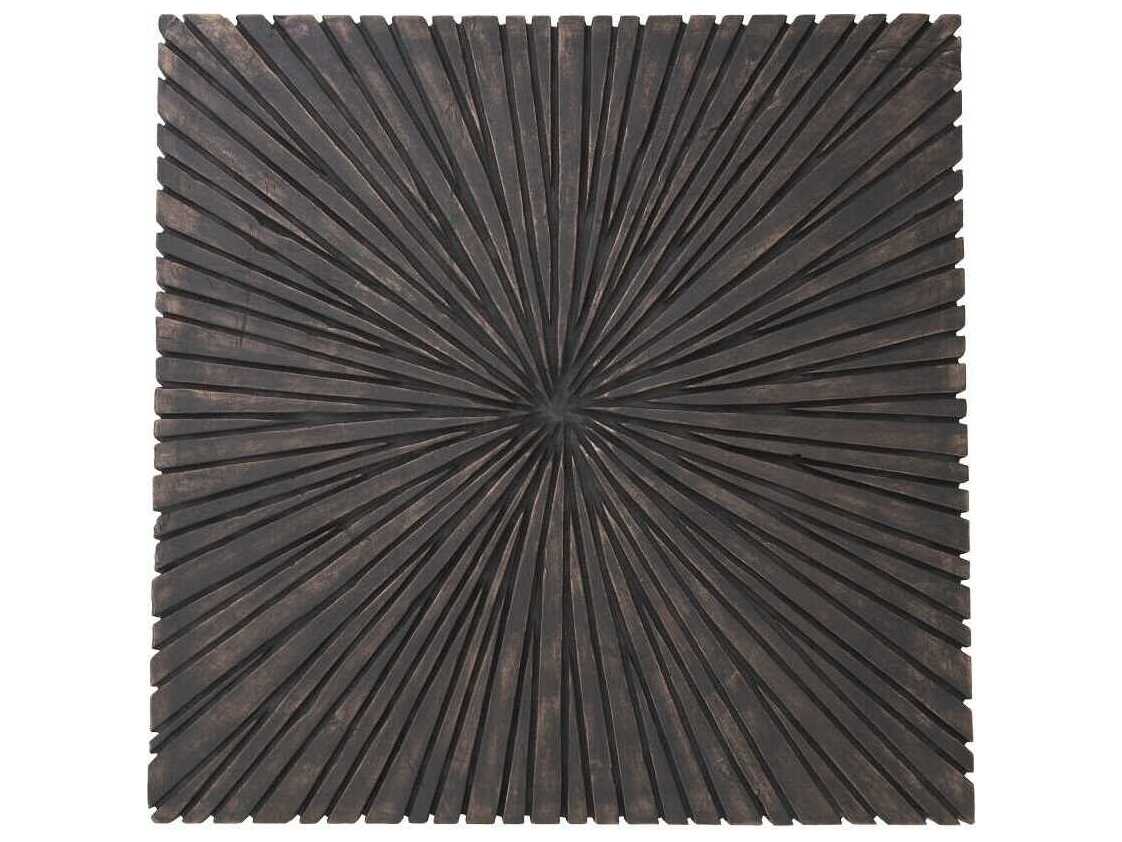 Phillips Collection Square Wood Black Copper Coffee Table