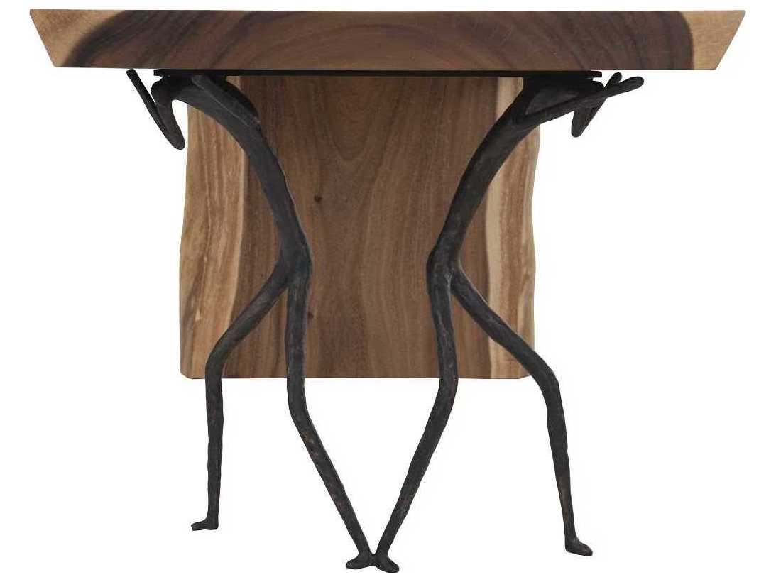 Phillips Collection Natural Waterfall Black Acacia Wood Desk Shell Writing