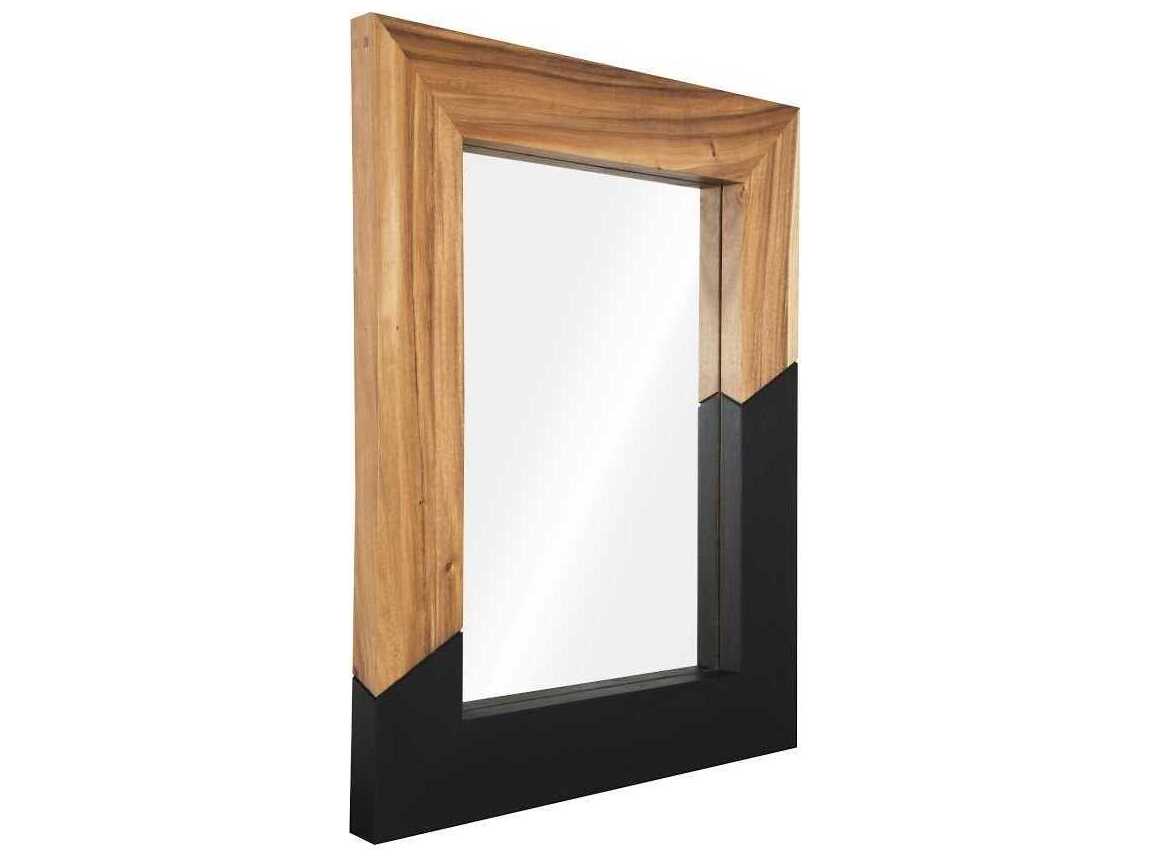 Phillips Collection Natural / Black Rectangular Wall Mirror