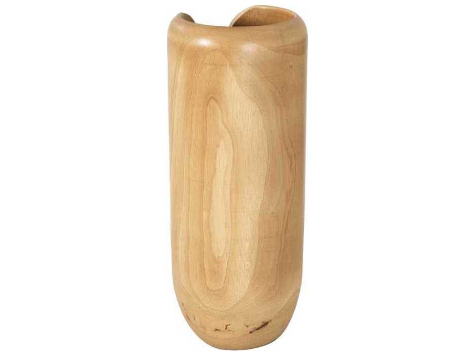 Phillips Collection Natural 15" High Interval Wood Vase