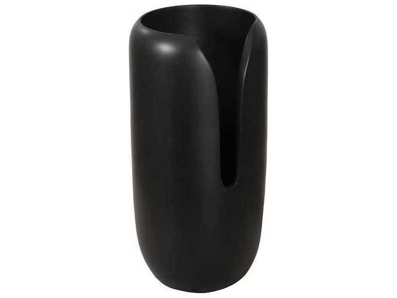 Phillips Collection Black 12" High Interval Wood Vase