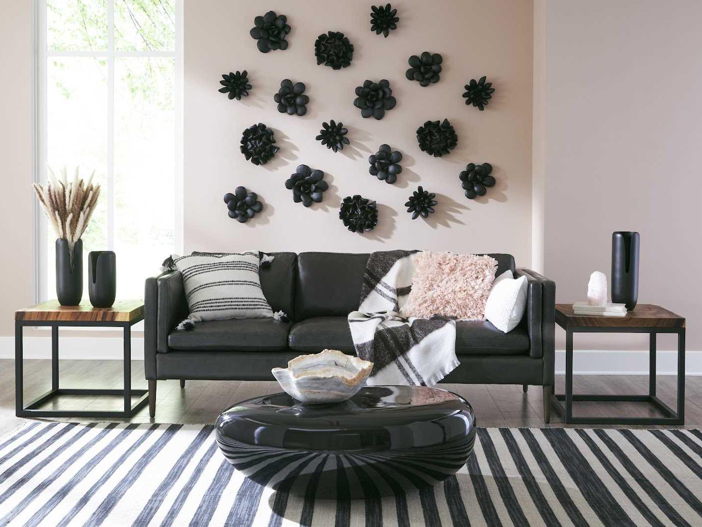 Phillips Collection Black 12" High Interval Wood Vase