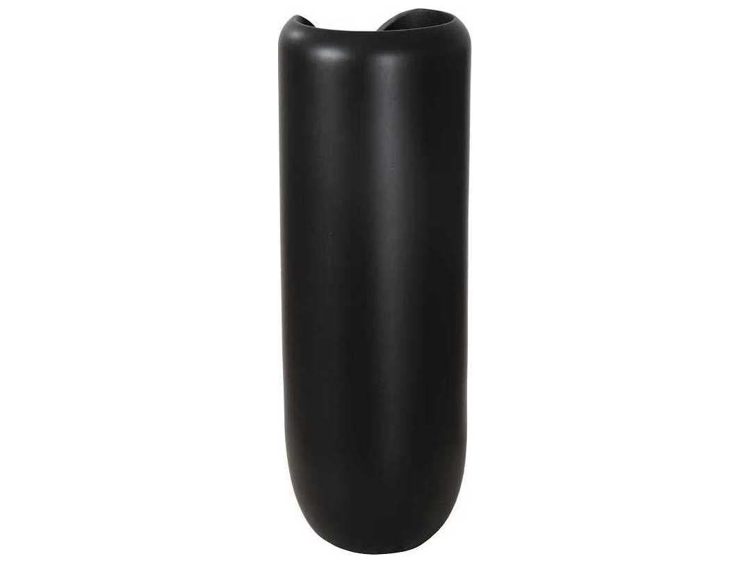 Phillips Collection Black 17" High Interval Wood Vase