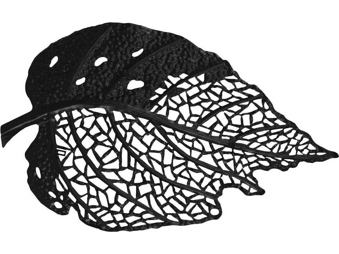 Phillips Collection Antique Silver Matte Lacquer 40" Birch Leaf Metal Wall Art