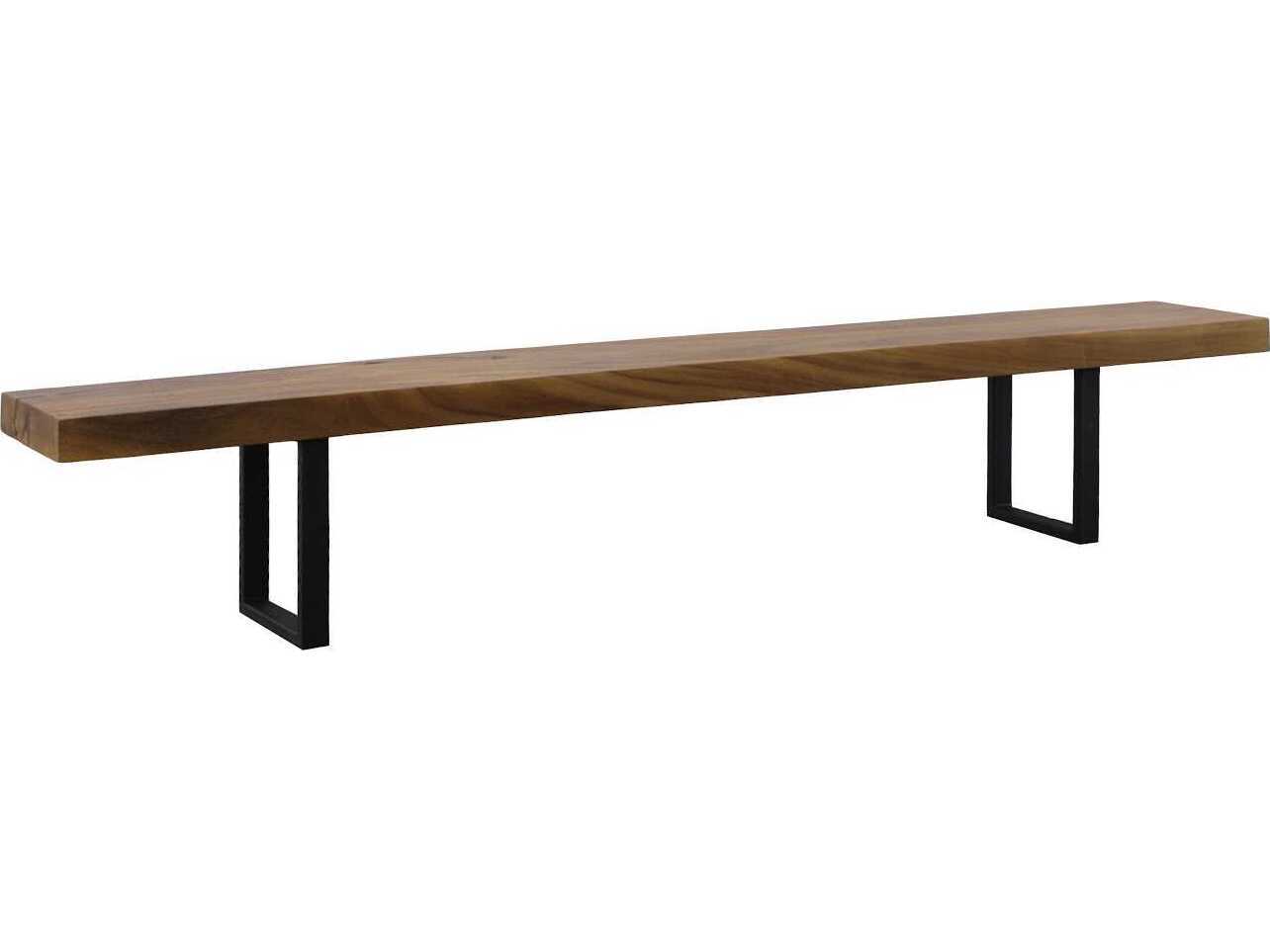Phillips Collection Origins Straight Edge Natural Brown Black Accent Bench