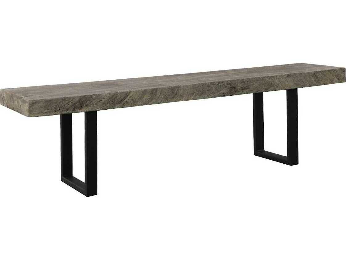 Phillips Collection Origins Straight Edge Natural Gray Black Accent Bench