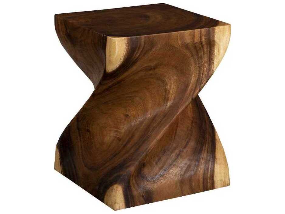 Phillips Collection Curl Natural Brown Accent Stool