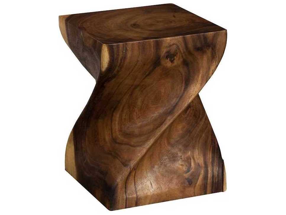 Phillips Collection Curl Natural Brown Accent Stool