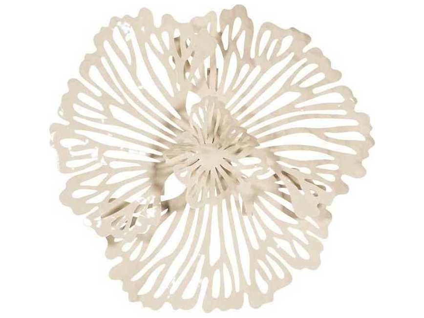 Phillips Collection Ivory Flower Metal Wall Art