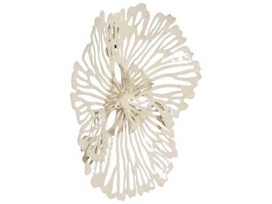 Phillips Collection Ivory Flower Metal Wall Art