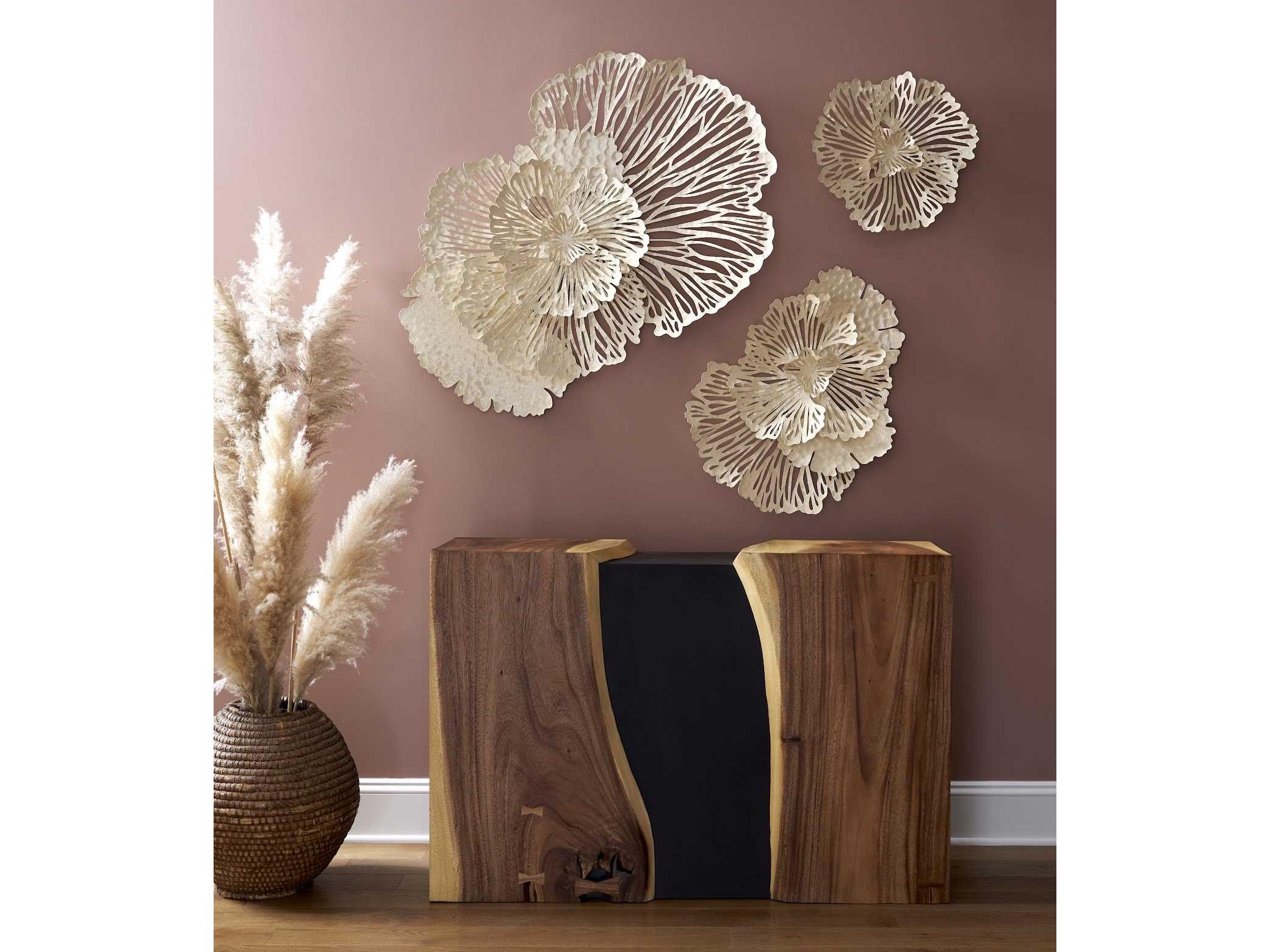 Phillips Collection Ivory Flower Metal Wall Art