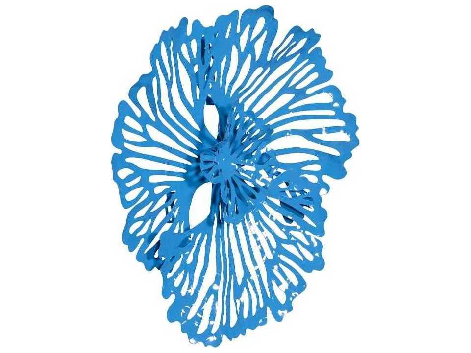 Phillips Collection Blue Flower Metal Wall Art