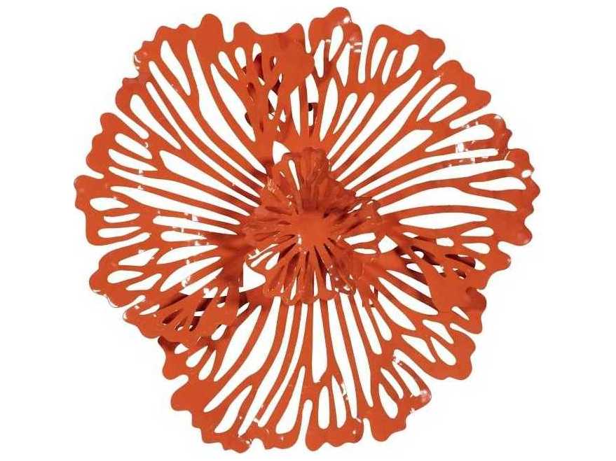 Phillips Collection Coral Flower Metal Wall Art