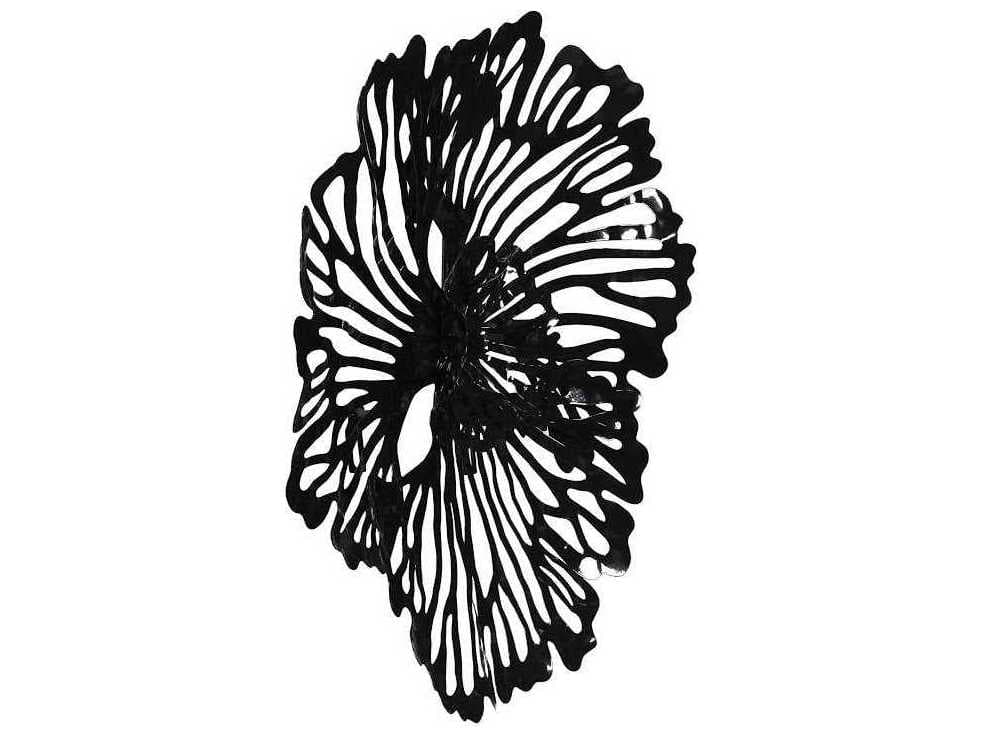 Phillips Collection Black Flower Metal Wall Art