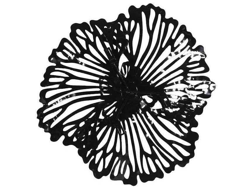 Phillips Collection Black Flower Metal Wall Art