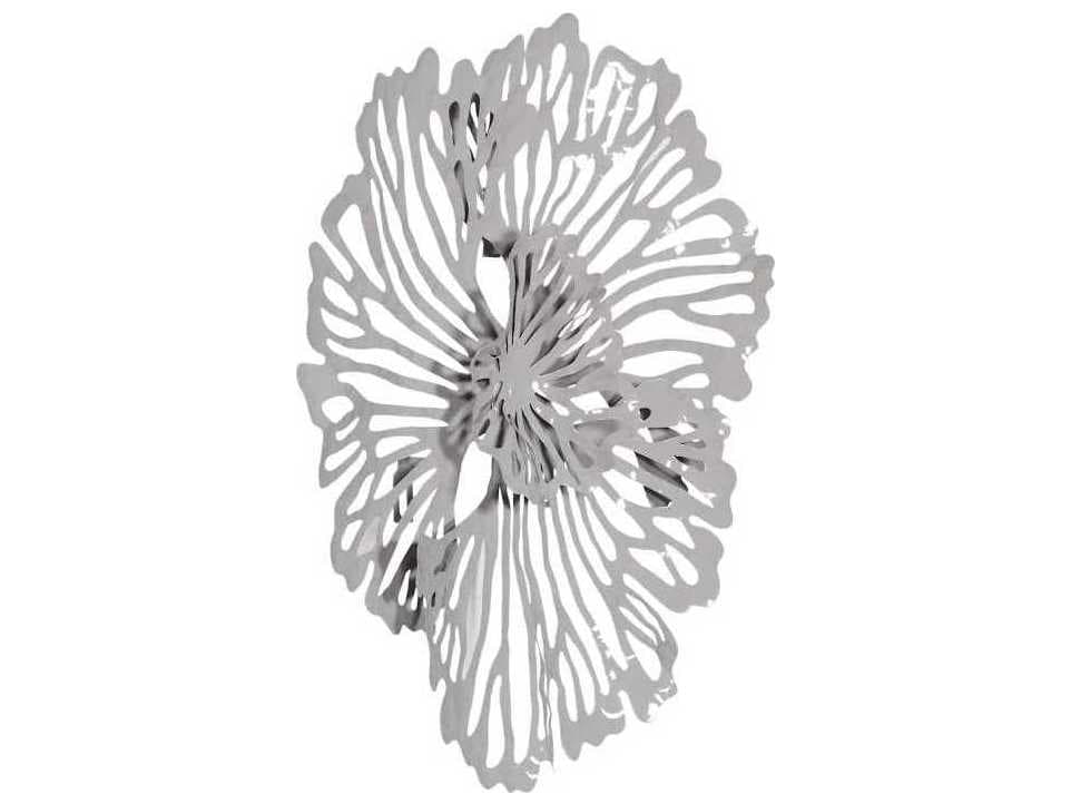 Phillips Collection Gray Flower Metal Wall Art