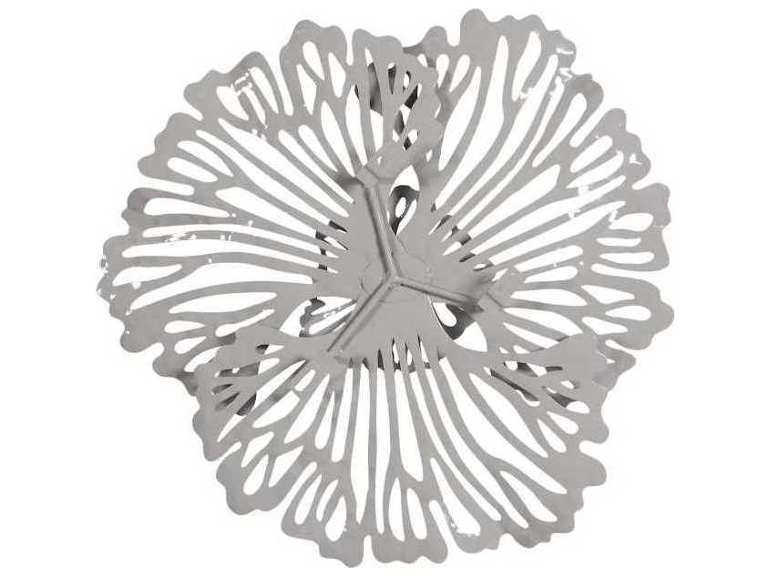 Phillips Collection Gray Flower Metal Wall Art