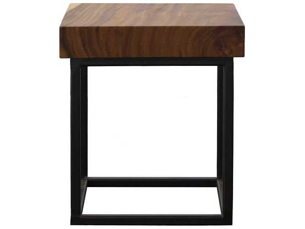 Phillips Collection Square Wood Natural Black End Table