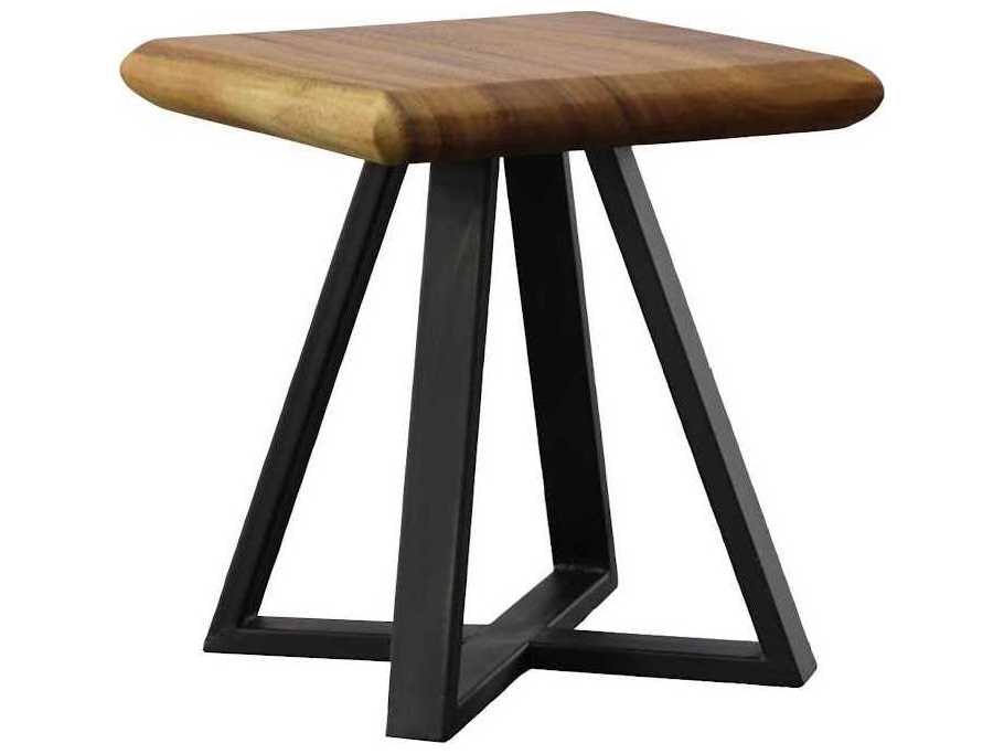 Phillips Collection Square Wood Natural Black End Table
