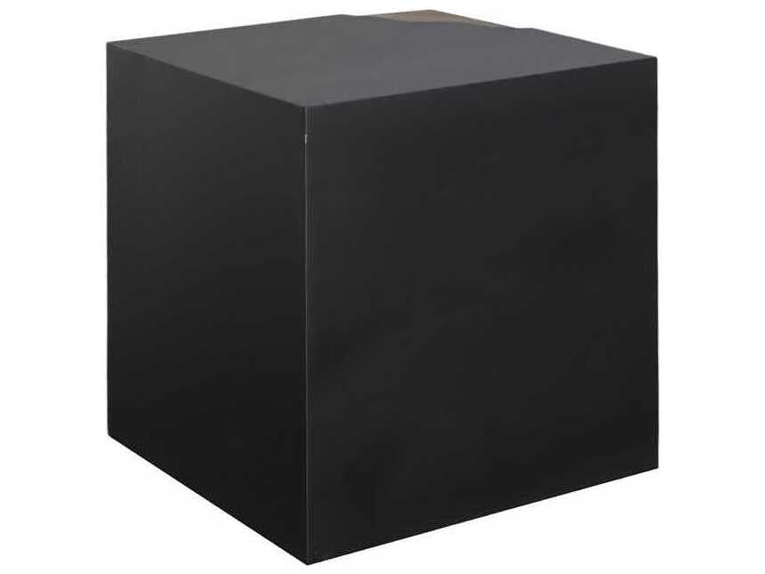 Phillips Collection Cornered Square Metal Natural Black Brown End Table